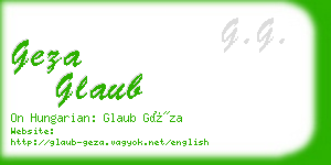 geza glaub business card